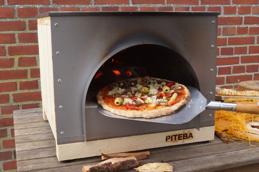 pizza from the wood-fired outdoor oven